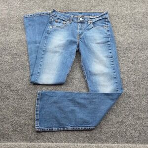 Levi's Relaxed Bootcut Jeans Stretch Mid Wash Denim Y2K Vintage 8 Misses Blue